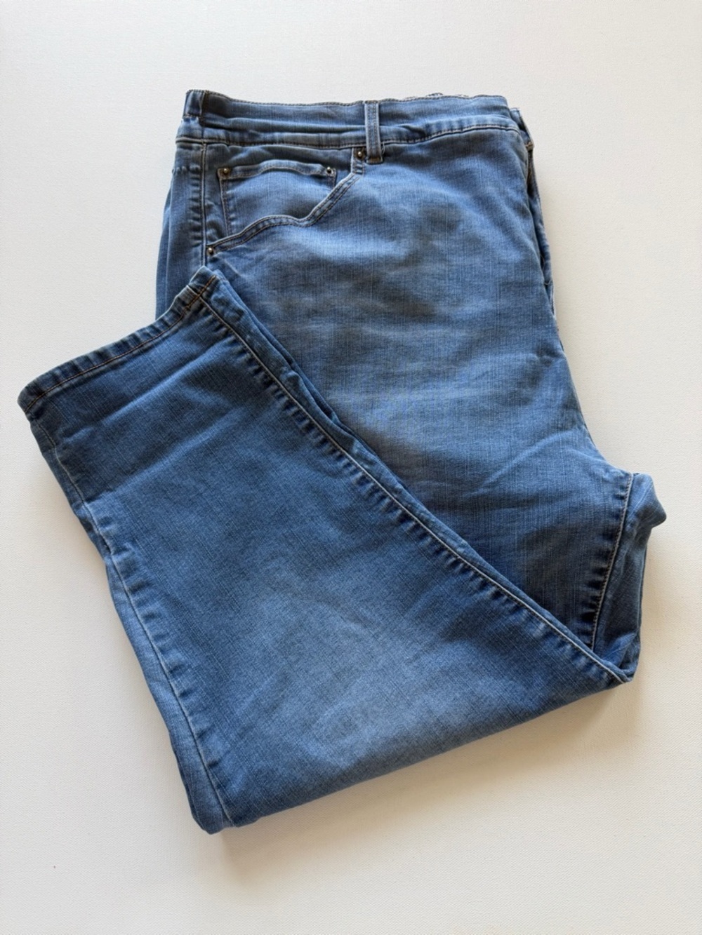 EUC Women's Terra Sky Blue Jeans Size 3X 24-26 23" Inseam (KB3)
